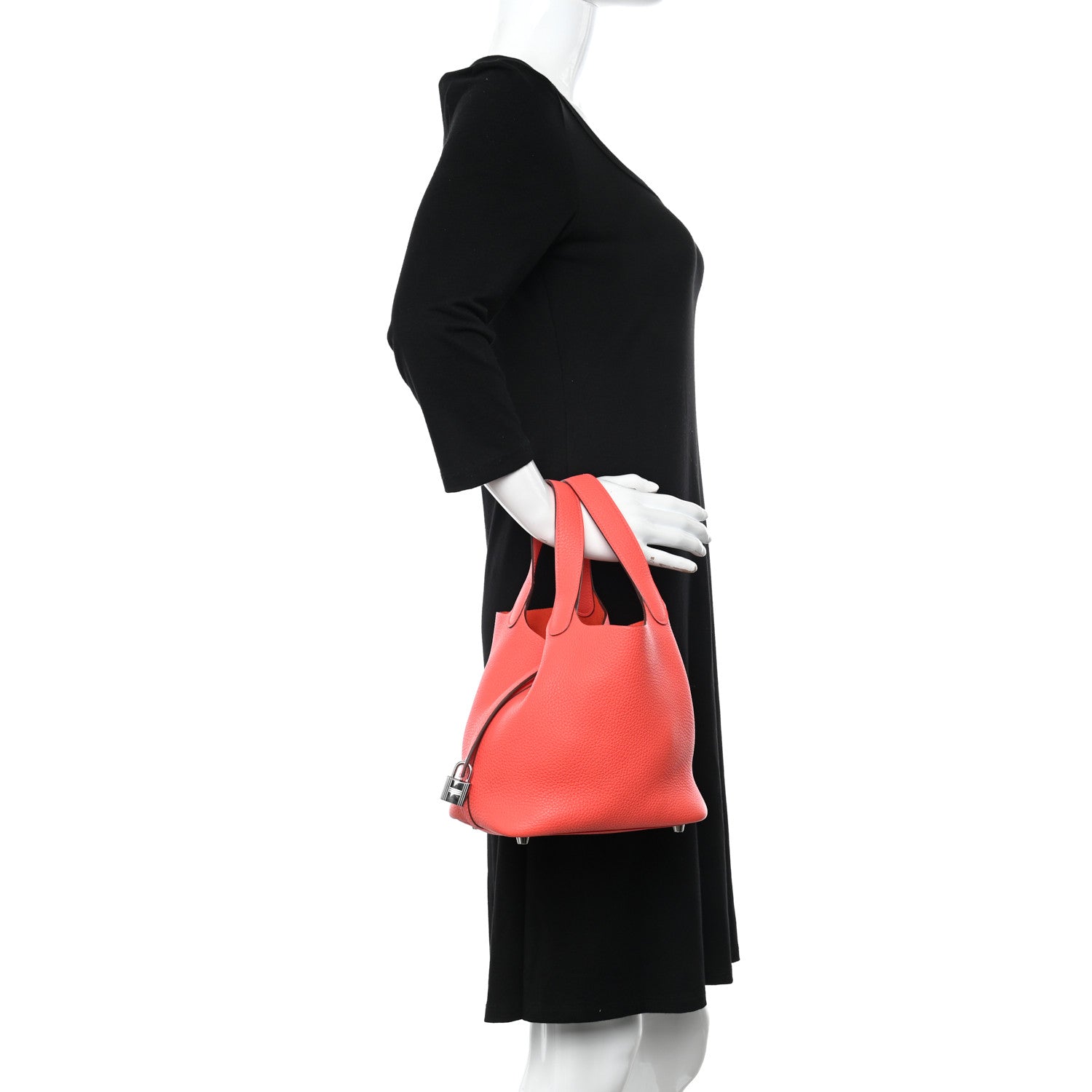 Hermes Taurillon Clemence Picotin Lock 18 PM Rose Jaipur 2 of 10