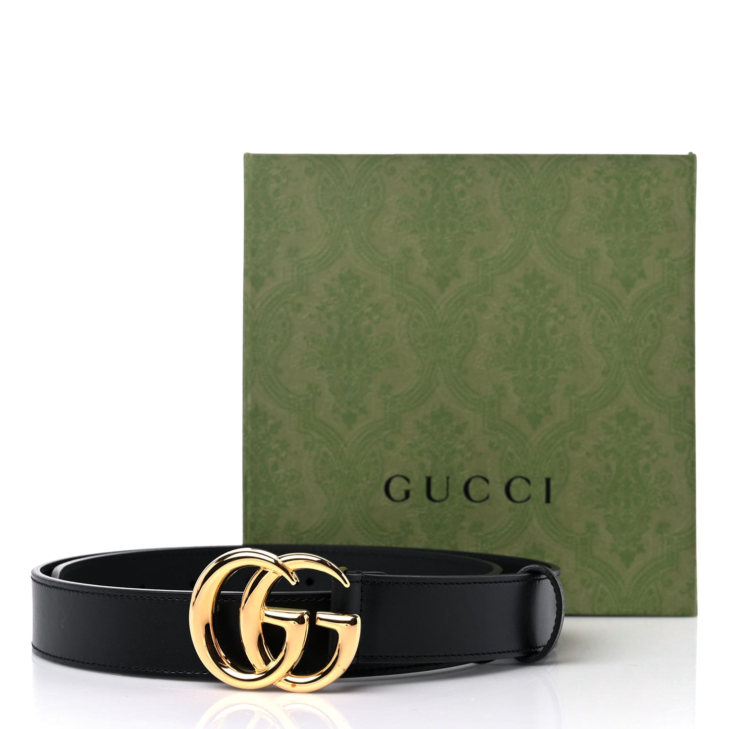 Plutone Calfskin Double G 30mm Belt 90 36 Black