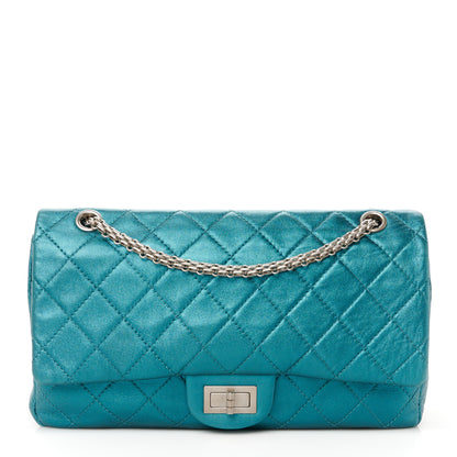 Chanel Metallic Calfskin Quilted 2.55 Reissue Flap 227 Turquoise 1 of 10