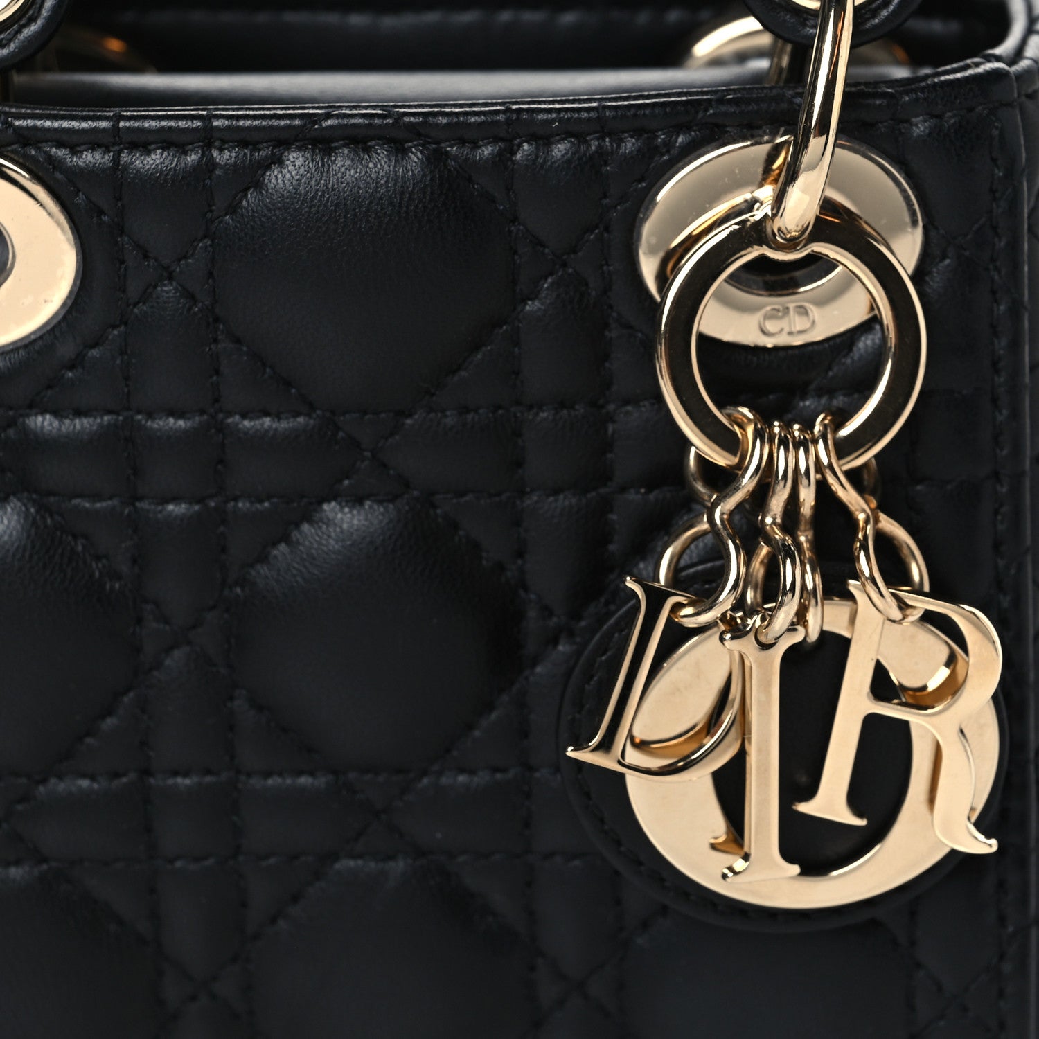 Christian Dior Lambskin Cannage Micro Lady Dior Black 7 of 10