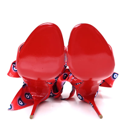 Christian Louboutin Crepe Satin Greekaba Du Desert 100 Sandal 39.5 Red 6 of 9