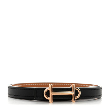 Hermes Swift Epsom 13mm Gamma Belt 70 28 Black Gold 1 of 9