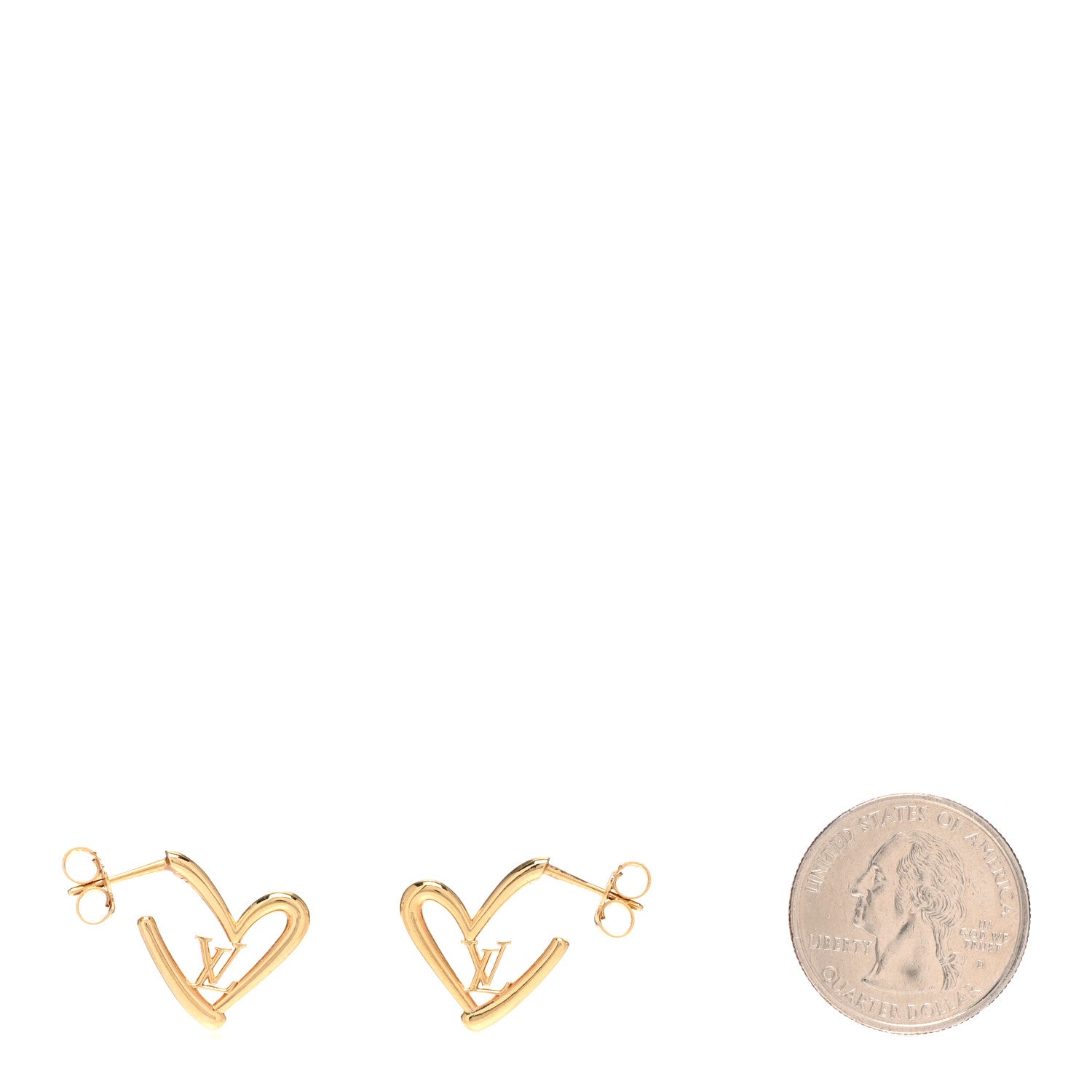Louis Vuitton Fall In Love Heart Earrings PM Gold 2 of 4