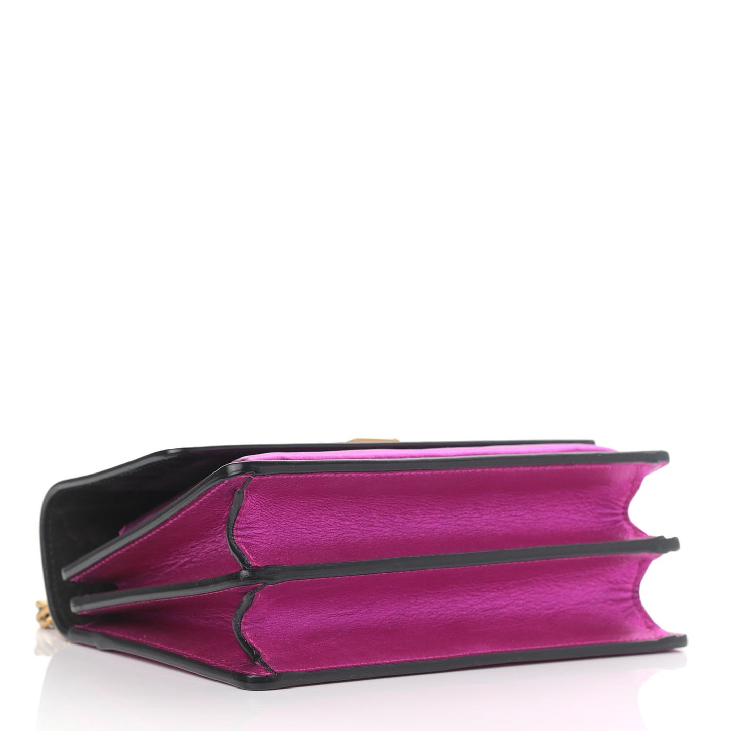Metallic Calfskin Small Monogram Sunset Fuchsia