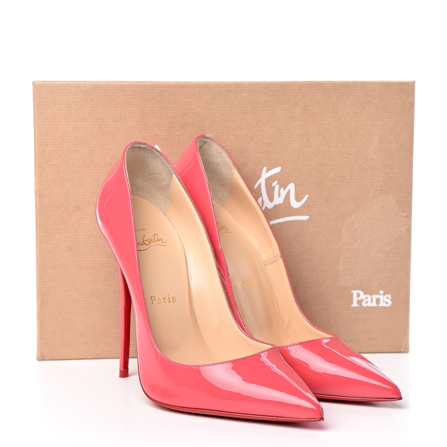 Christian Louboutin Patent So Kate 120 Pumps 38 Begonia 15 of 15