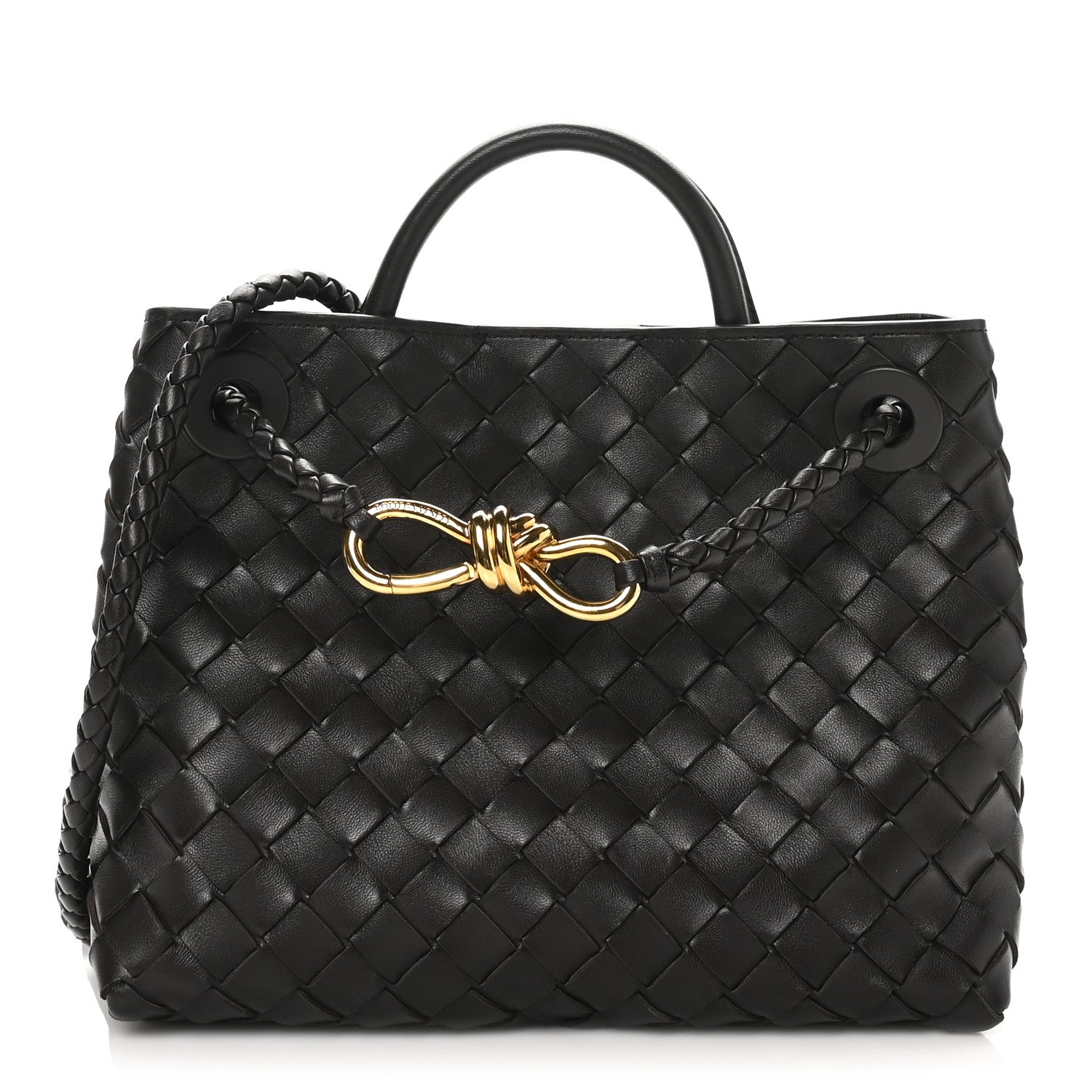 Bottega Veneta Nappa Intrecciato Small Andiamo Shoulder Bag Fondant 1 of 9