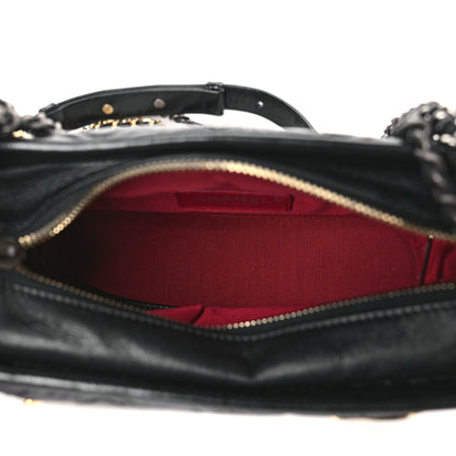 Chanel Aged Calfskin Quilted Charms Small Gabrielle Hobo Black 5 of 9