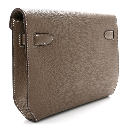 Hermes Togo Kelly Depeches 25 Pouch Etoupe 3 of 8