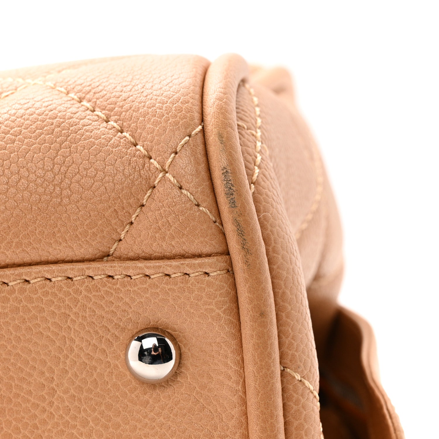 Chanel Caviar Quilted Timeless Bowler Beige 11 of 15