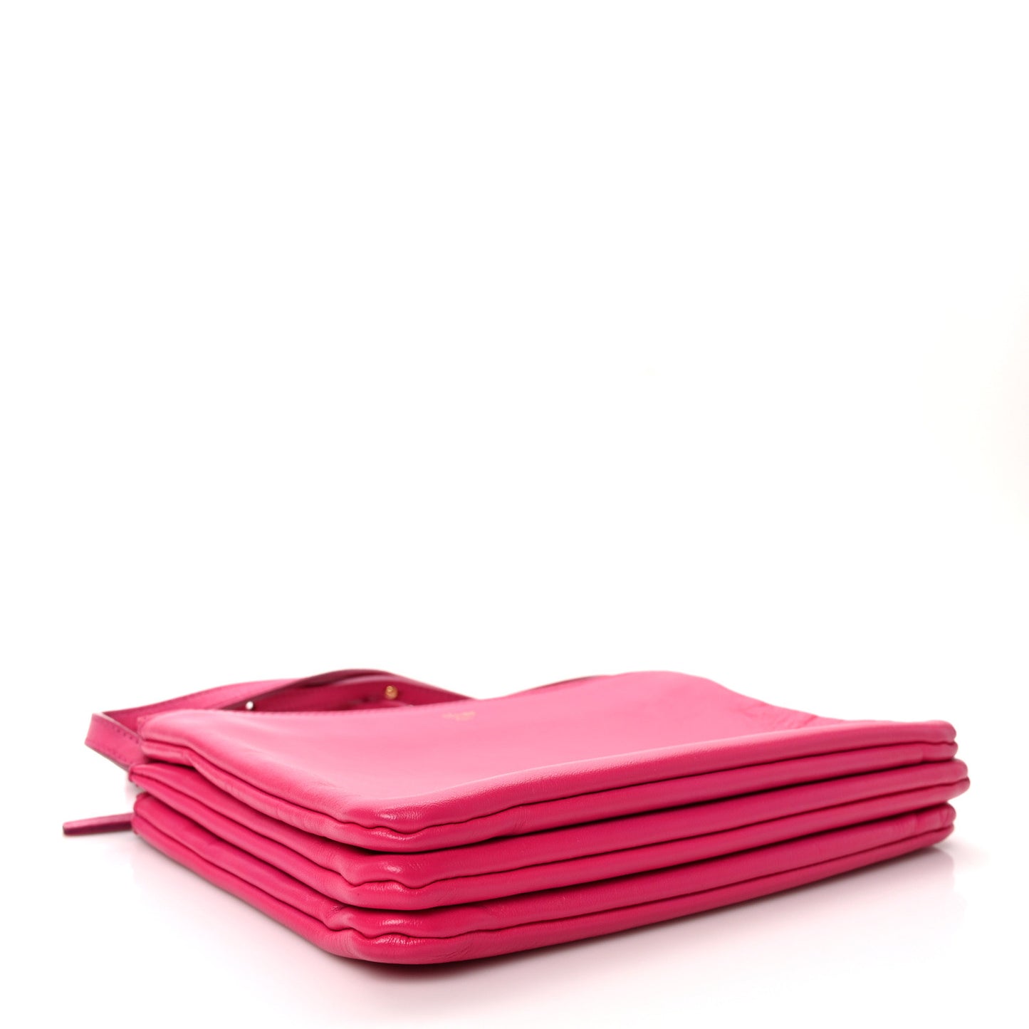 Lambskin Small Trio Crossbody Bag Fuchsia