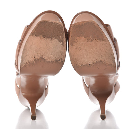 Saint Laurent Calfskin Tribute 105 Platform Sandals 37 Light Beige 7 of 17