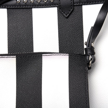 Givenchy Coated Canvas Striped Large Antigona Tote Black White 10 of 15