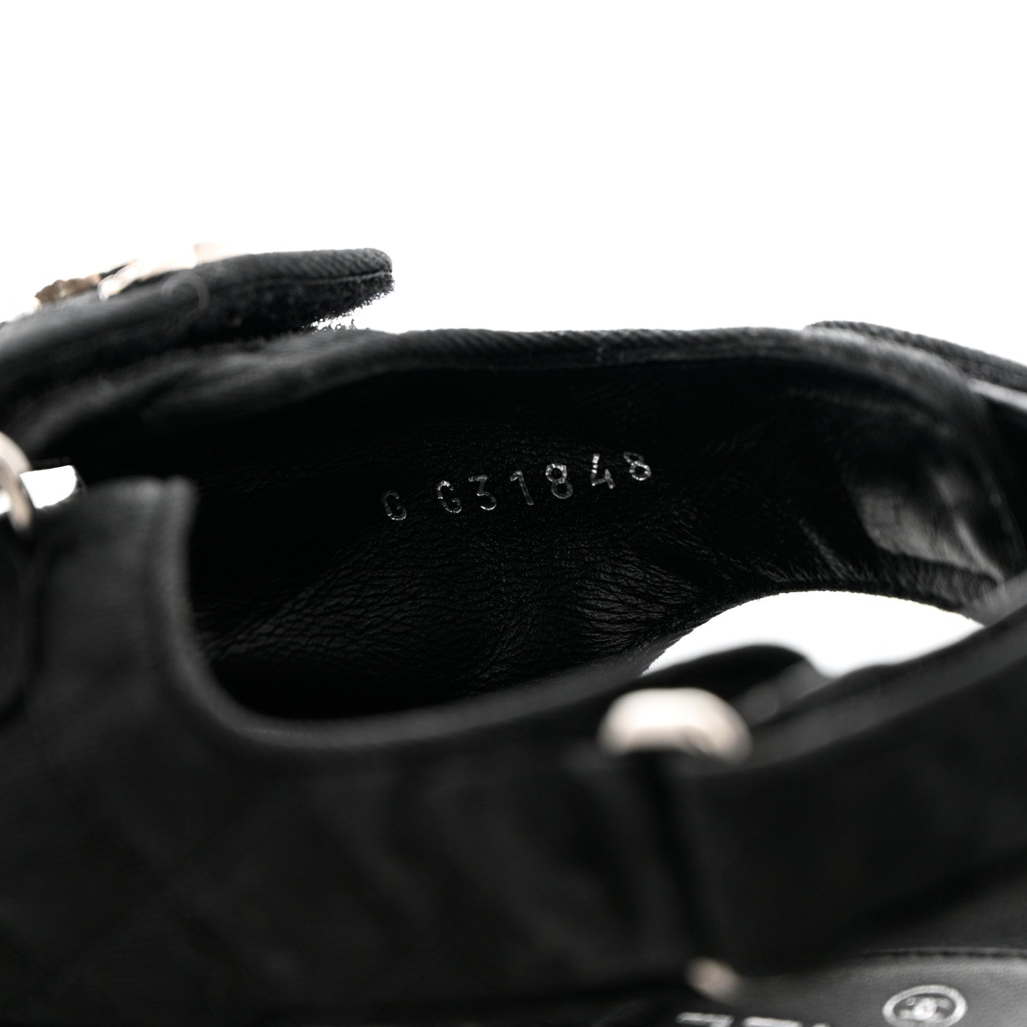 Chanel Mixed Fibers Velcro Dad Sandals 39.5 Black 6 of 15