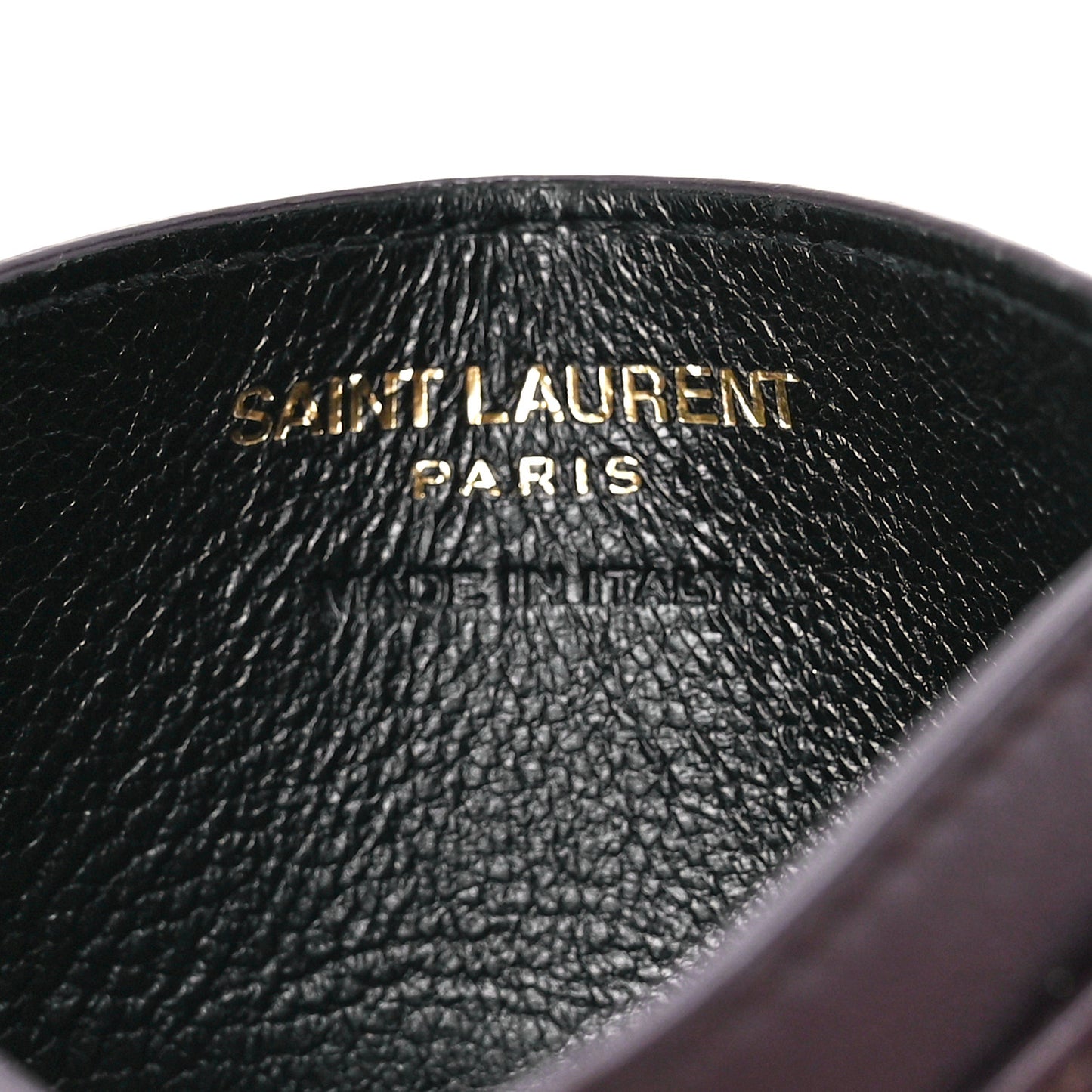Lambskin Heart Embossed Monogram Card Case Vintage Cognac