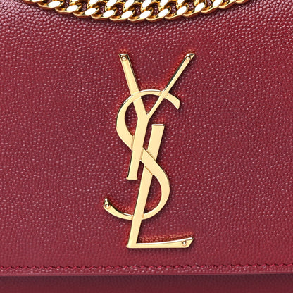 Saint Laurent Grain De Poudre Small Monogram Kate Satchel Rouge Eros 7 of 11