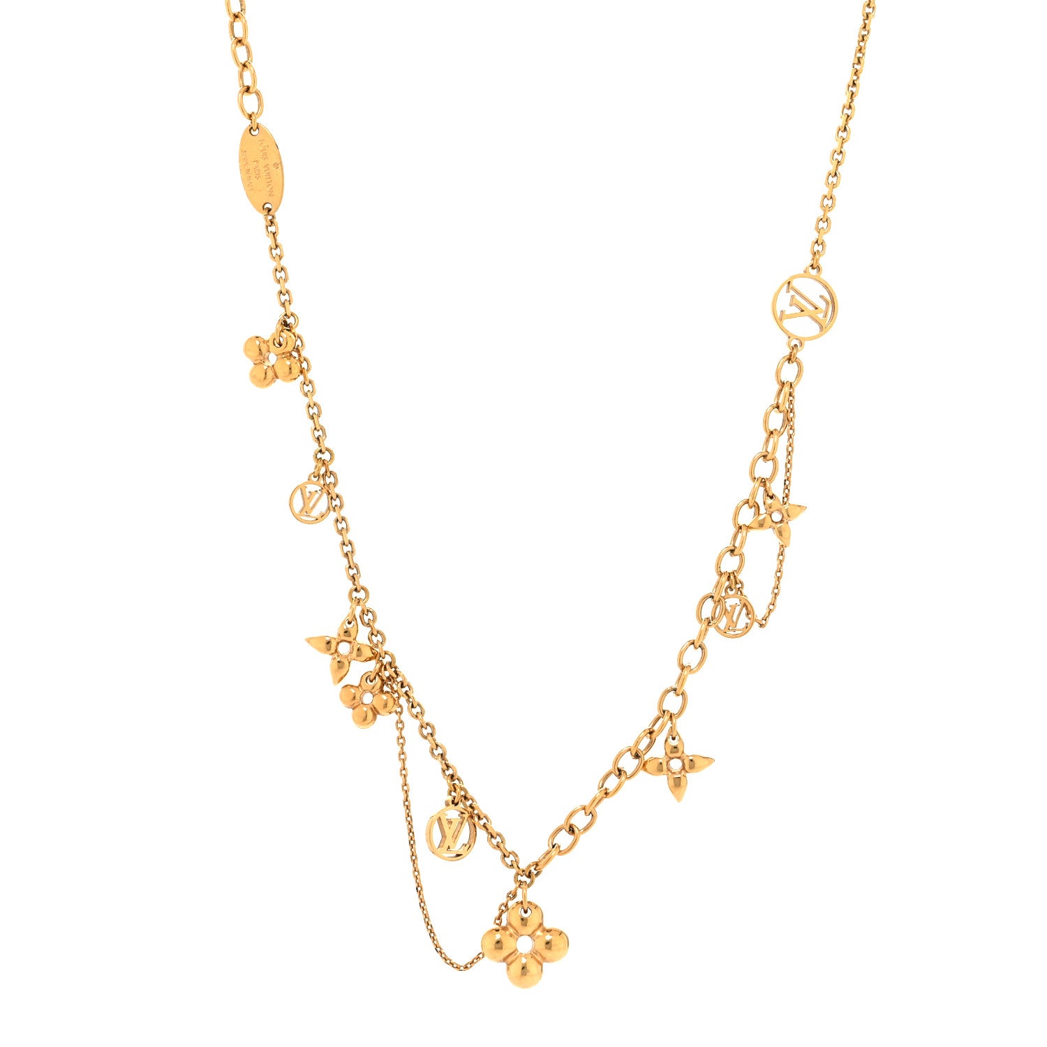Louis Vuitton Metal Blooming Supple Necklace Gold 1 of 6