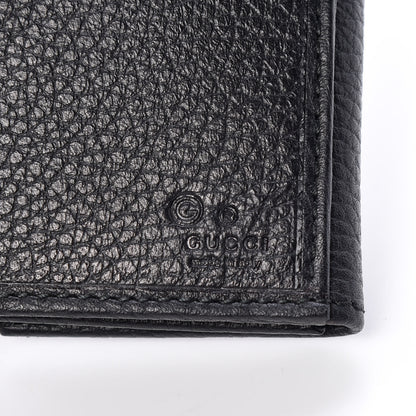 Gucci Pebbled Calfskin Punch Continental Flap Wallet Black 7 of 13
