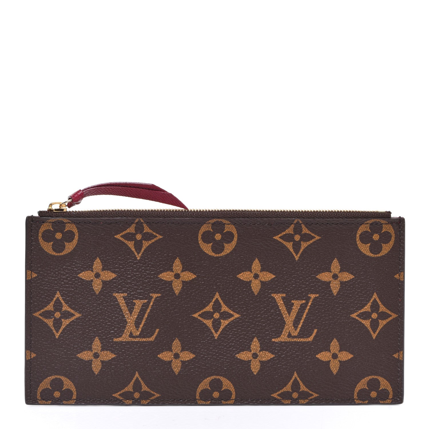 Louis Vuitton Monogram Felicie Chain Wallet Zippered Insert Fuchsia 1 of 6