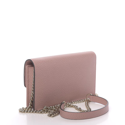 Gucci Dollar Calfskin Interlocking G Chain Wallet Soft Pink 2 of 10