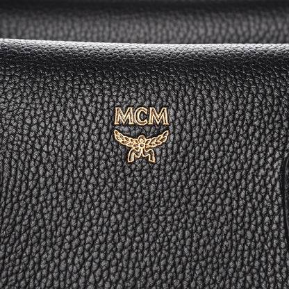 MCM Grained Calfskin Medium Milla Tote Black 10 of 11
