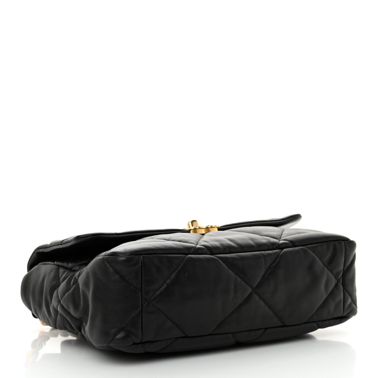 Goatskin Quilted Large Chanel 19 Flap Black