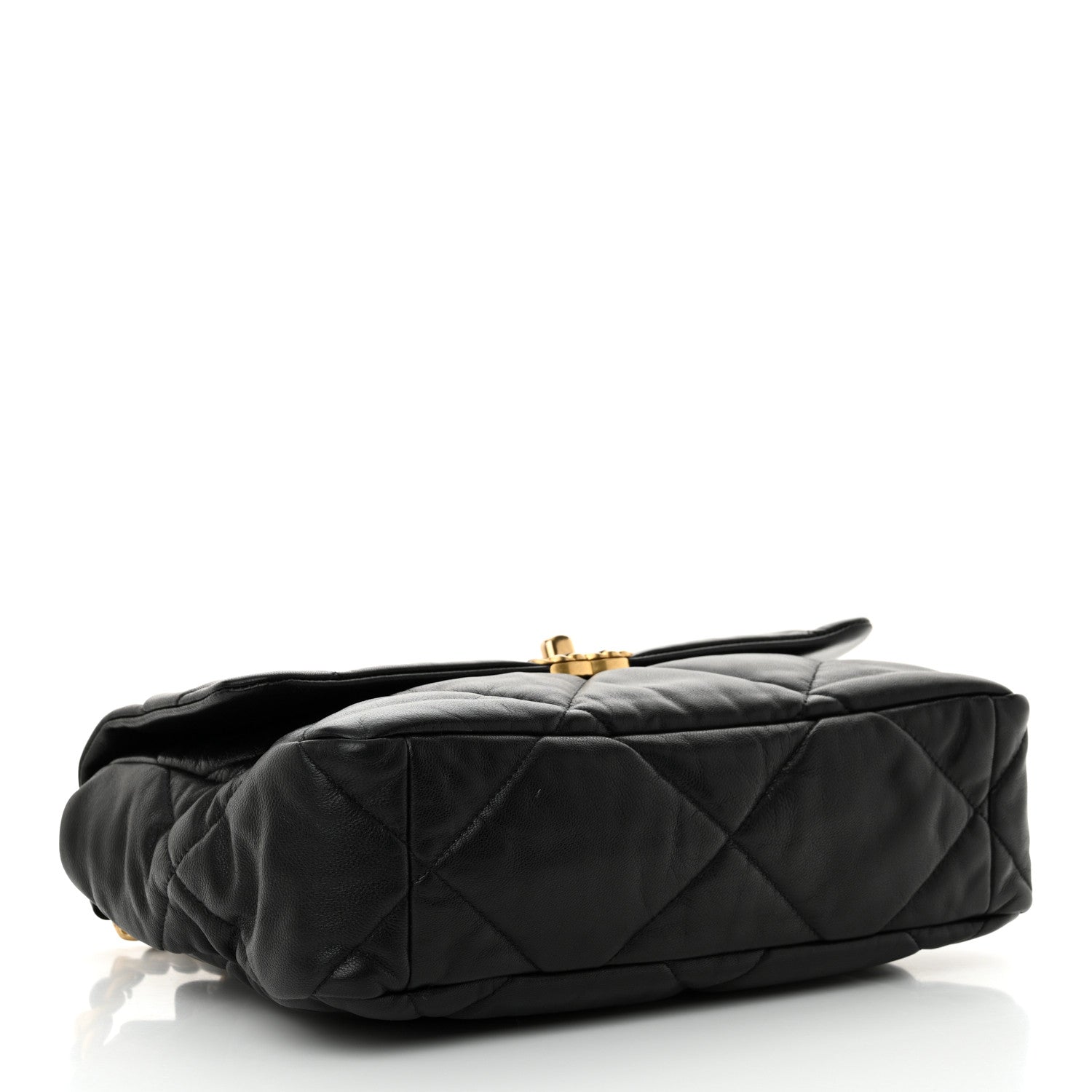 Chanel Goatskin Quilted Large Chanel 19 Flap Black 4 of 12
