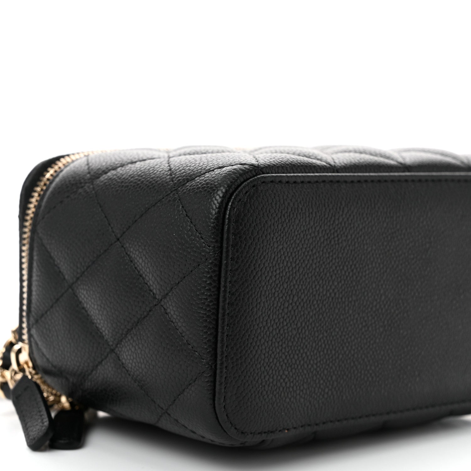 Chanel Caviar Quilted Small Tiny CC Vanity Case With Chain Black 9 of 11