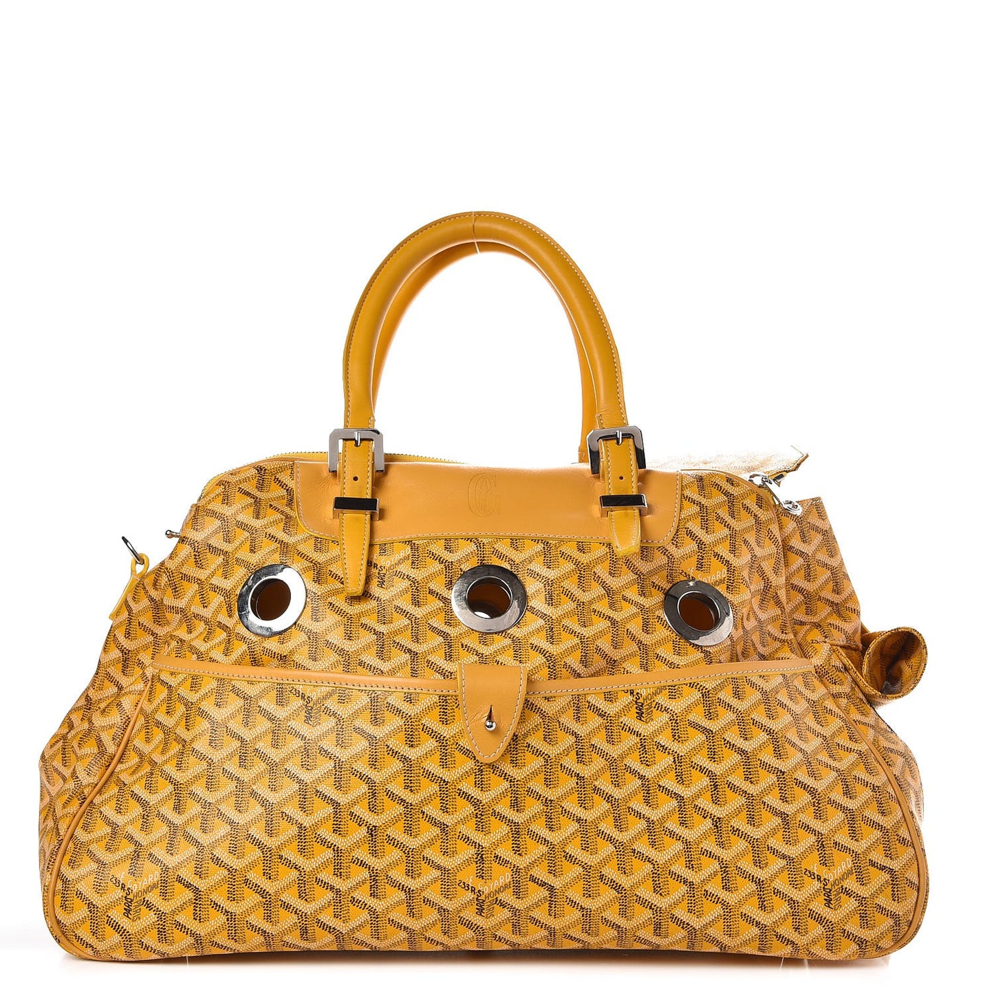 Goyardine Sac Hulot Pet Carrier PM Yellow