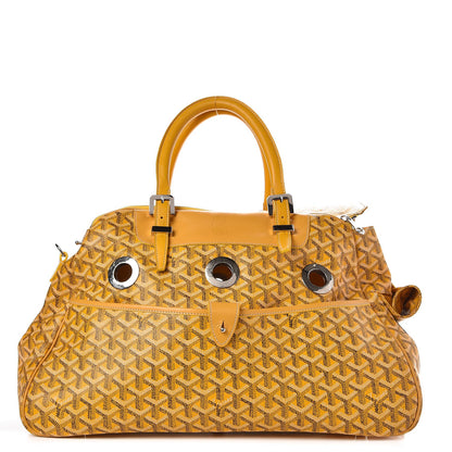 Goyard Goyardine Sac Hulot Pet Carrier PM Yellow 1 of 14