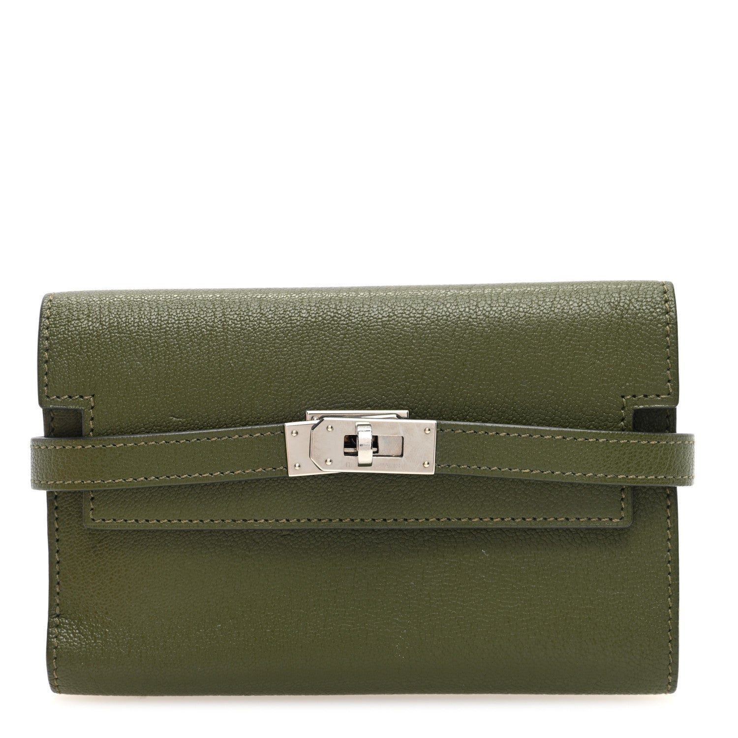 Hermes Chevre Mysore Kelly Medium Wallet Vert Veronese 1 of 9