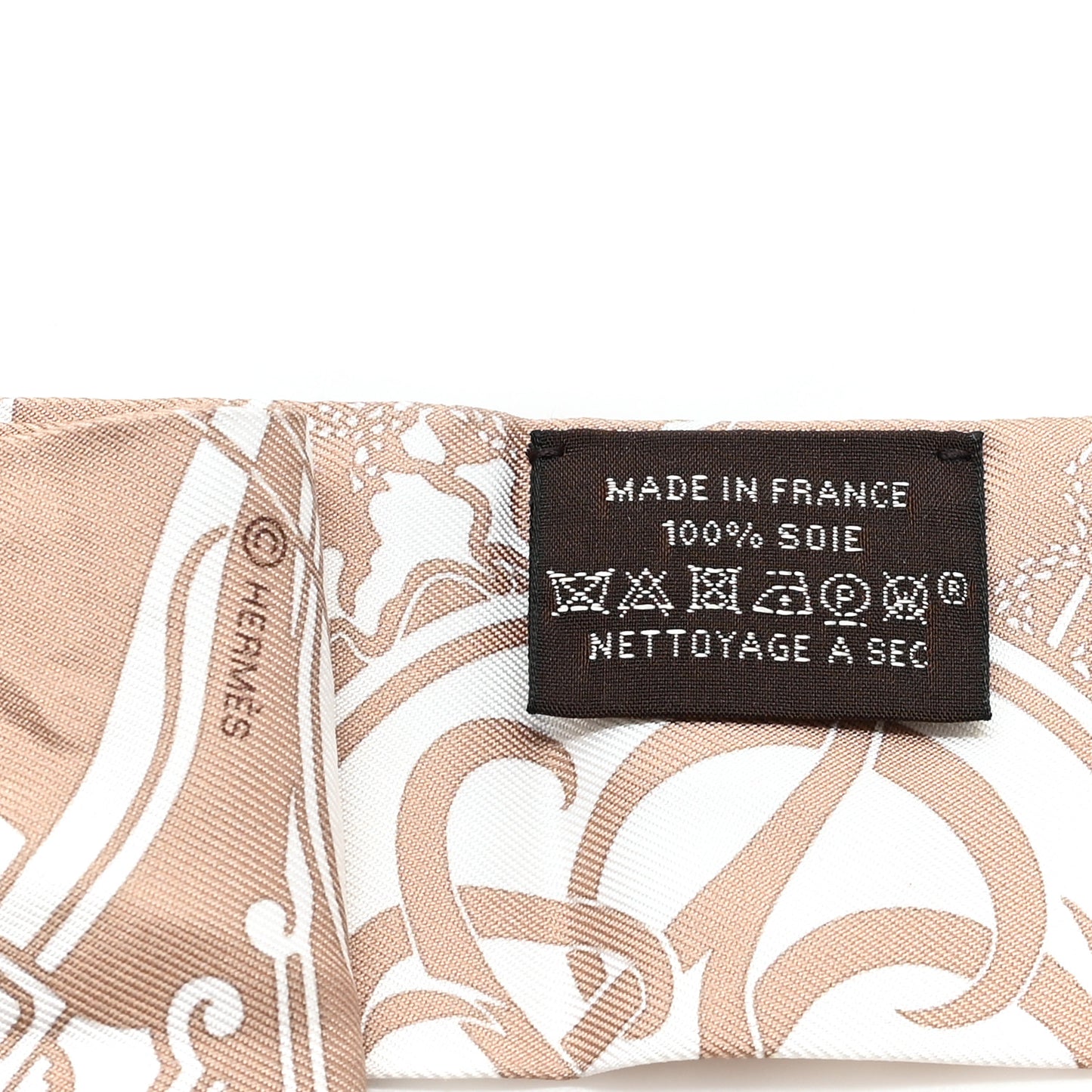 Silk Ex-Libris Twilly Beige White Caramel