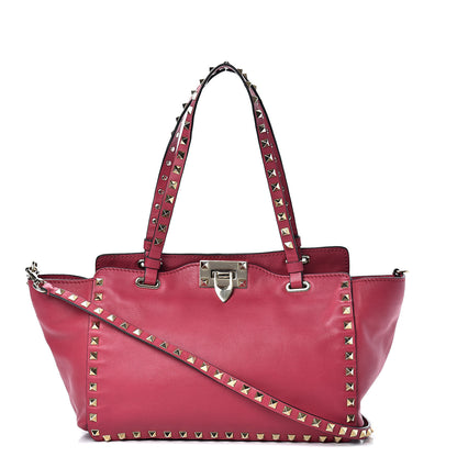 Valentino Garavani Vitello Small Rockstud Tote Cyclamin 1 of 12