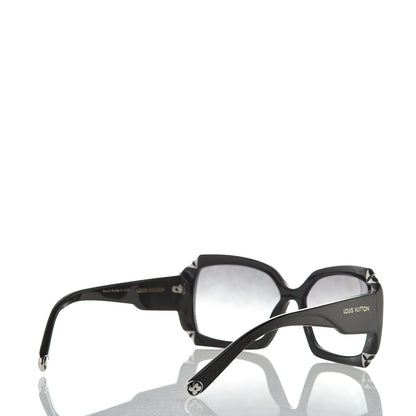 Louis Vuitton Acetate Hortensia Sunglasses Z0365W Black Glitter 4 of 8