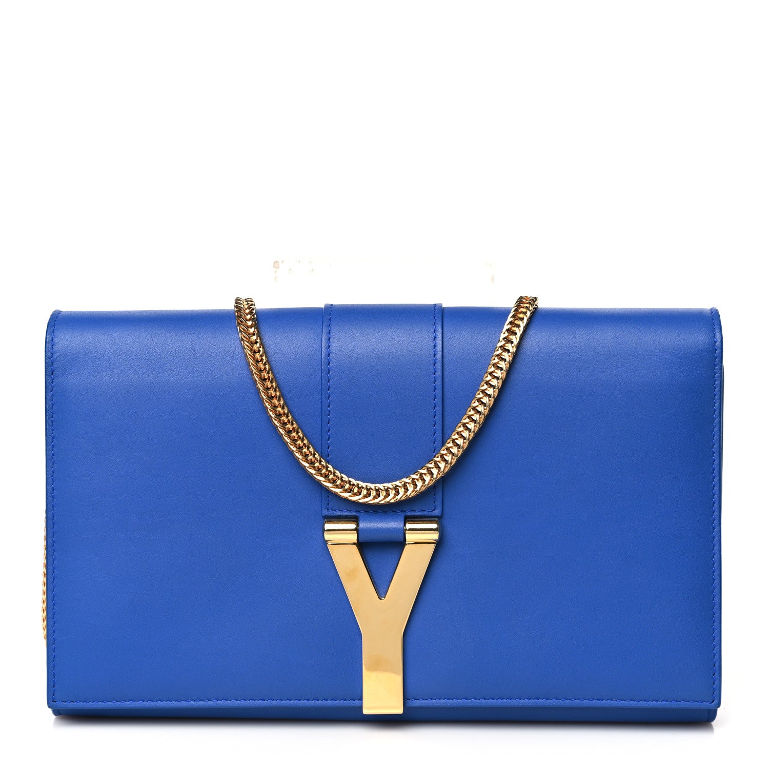 Saint Laurent Calfskin Classic Y Ligne Chain Wallet Bleu Majorelle 1 of 12