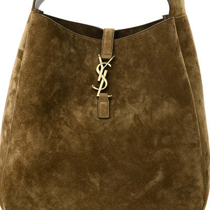 Saint Laurent Suede Large Le 5 A 7 Soft Hobo New Barley 7 of 9