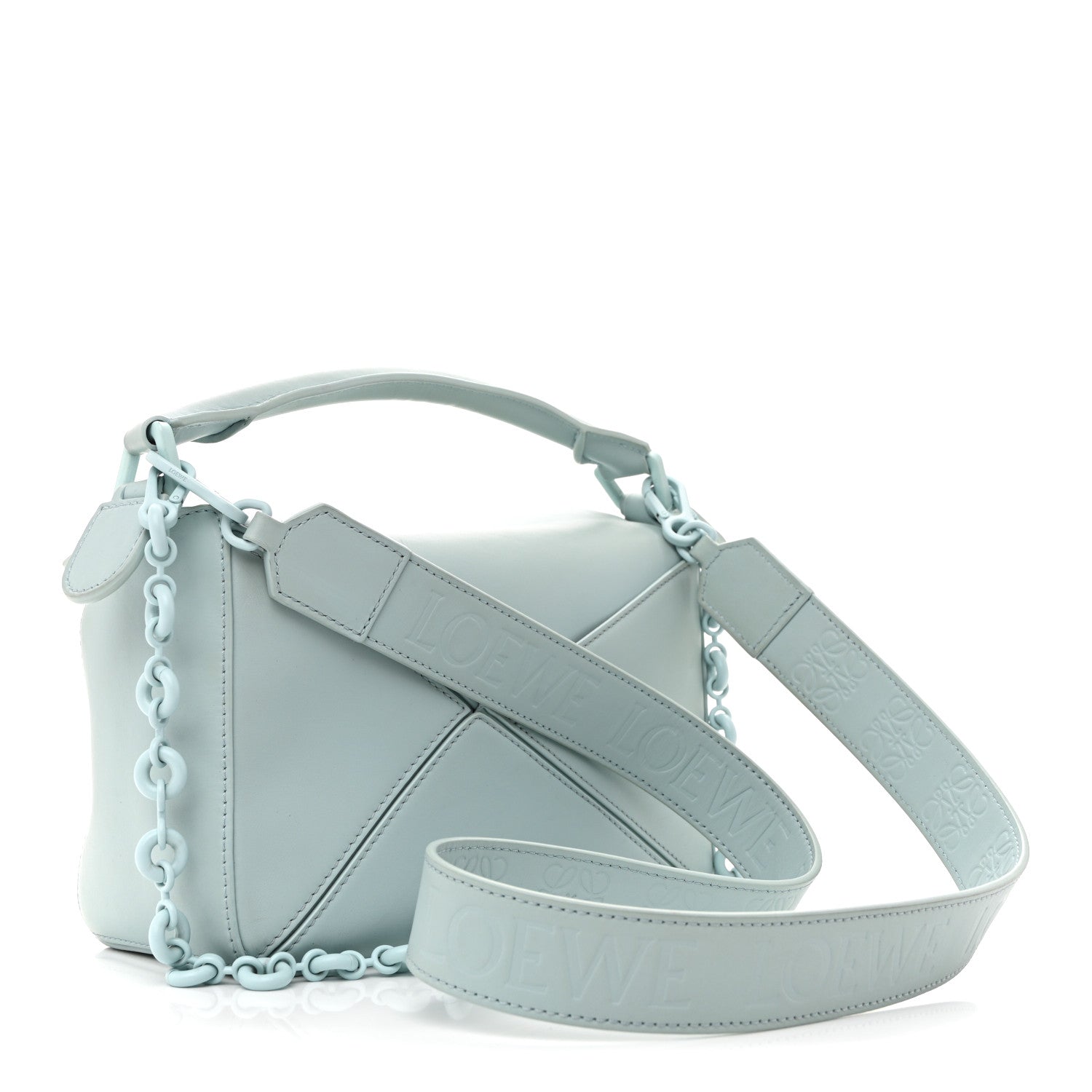 Loewe Grained Calfskin Small Puzzle Bag Aquamarine 3 of 17