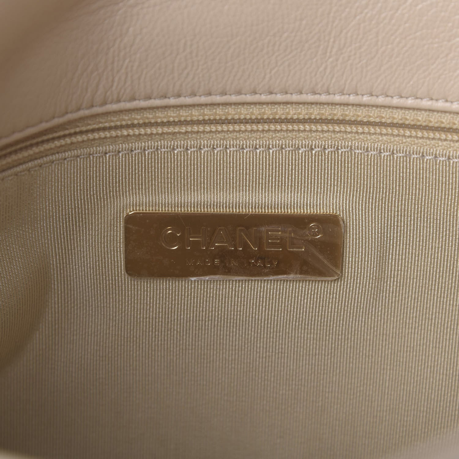 Chanel Goatskin Quilted Medium 19 Flap Beige 8 of 9