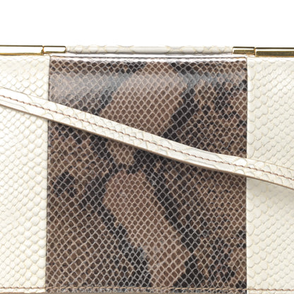 Stella McCartney Alter Snake Embossed Small Flo Shoulder Bag Ivory 7 of 10