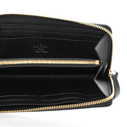 Louis Vuitton Empreinte Monogram Giant Clemence Wallet Black Beige 5 of 7