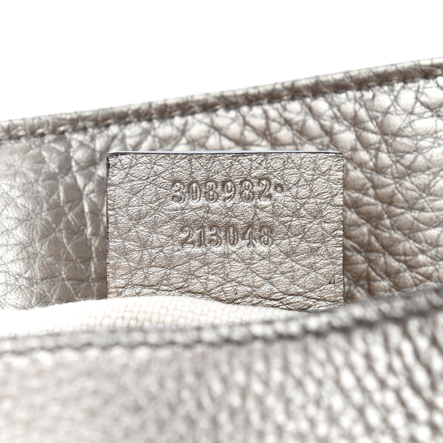 Metallic Pebbled Calfskin Medium Soho Chain Shoulder Bag Golden Beige