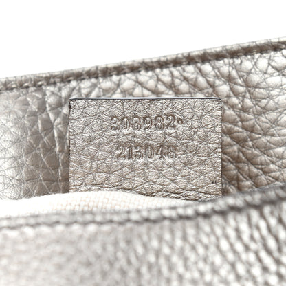 Gucci Metallic Pebbled Calfskin Medium Soho Chain Shoulder Bag Golden Beige 7 of 9
