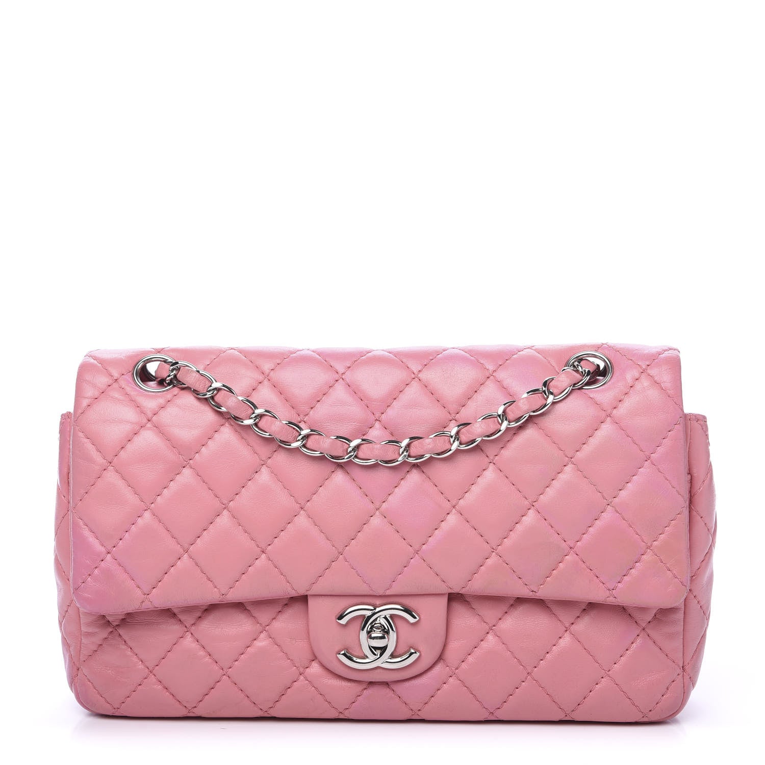 Chanel Lambskin Quilted Medium Double Flap Light Pink 1 of 16