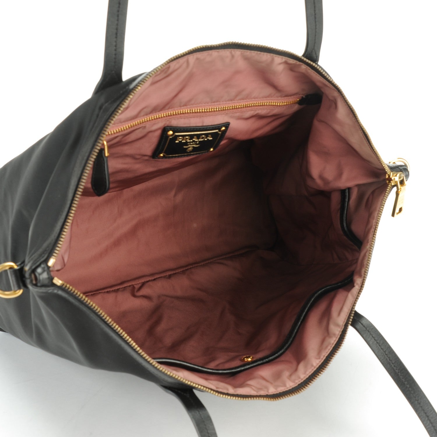 Prada Tessuto Nylon Saffiano Tote Nero Black 5 of 8