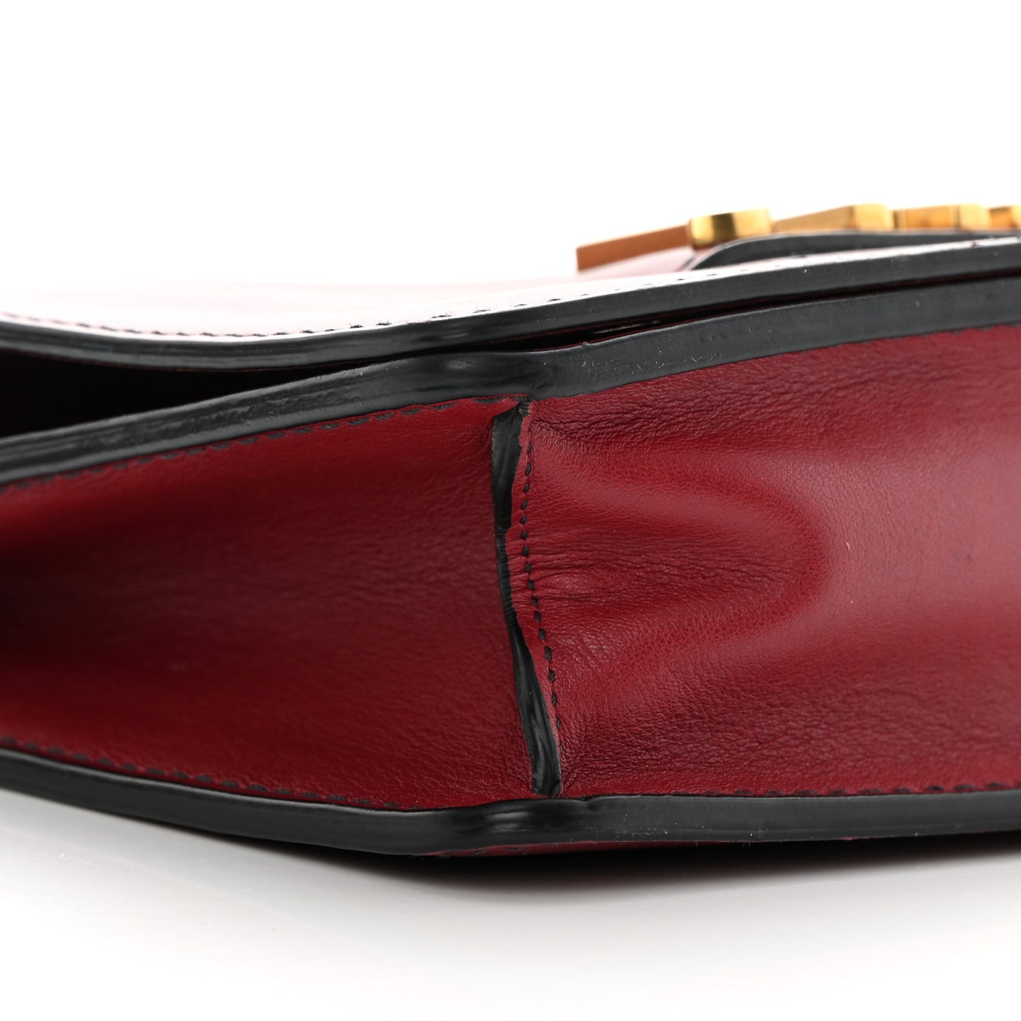 Calfskin J'Adior Chain Flap Bag Red