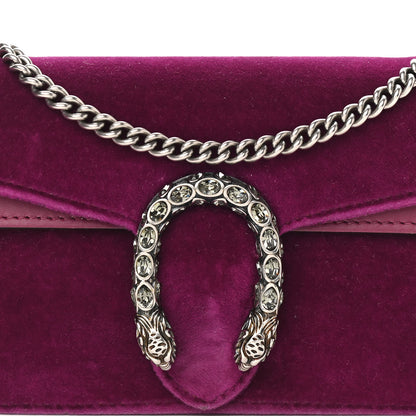 Gucci Velvet Super Mini Dionysus Shoulder Bag Fuchsia Violet Cyclamen 7 of 13