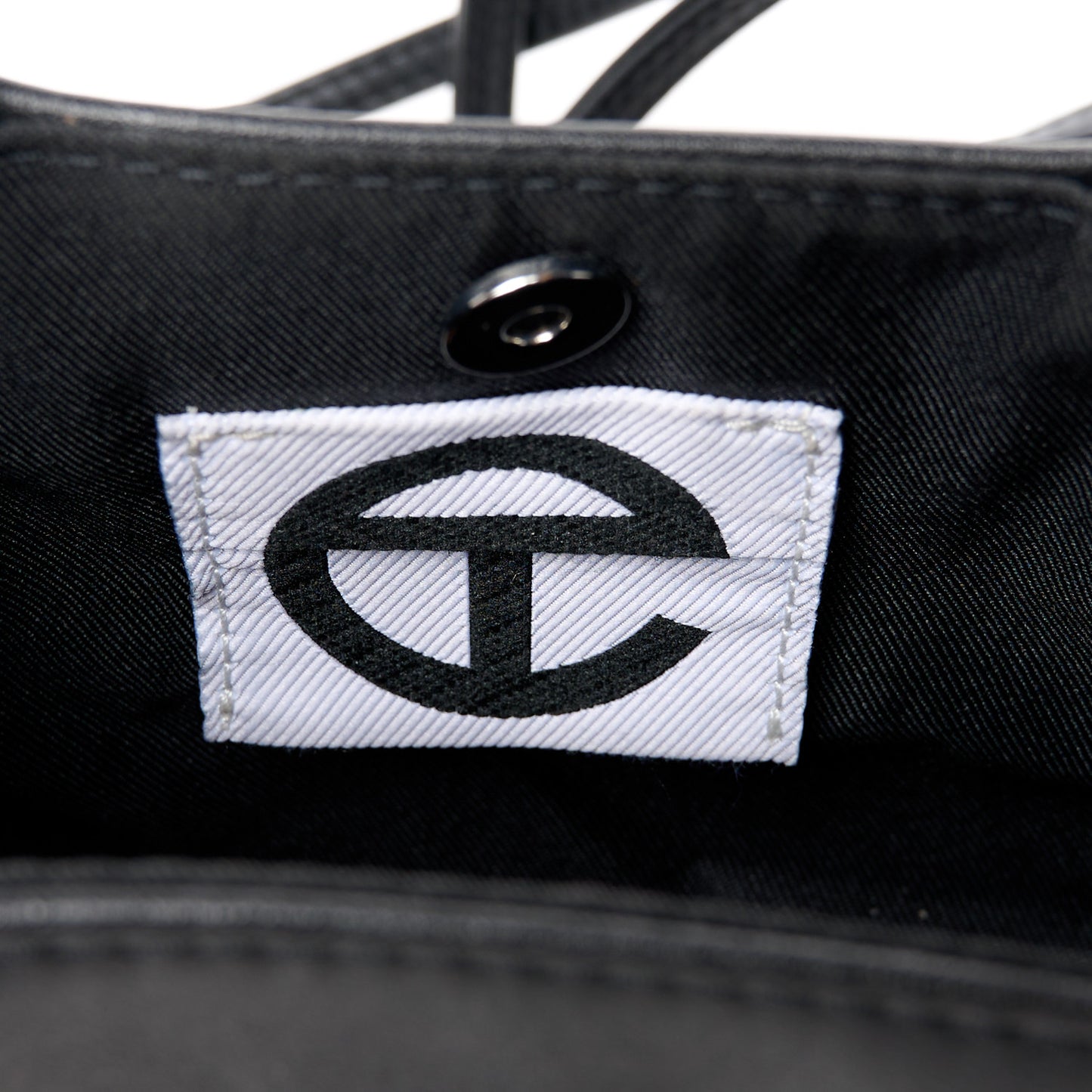 Vegan Leather Small Shopping Bag Black