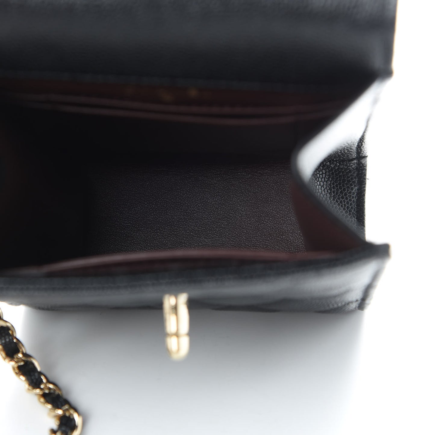 Caviar Quilted Classic Phone Holder Black