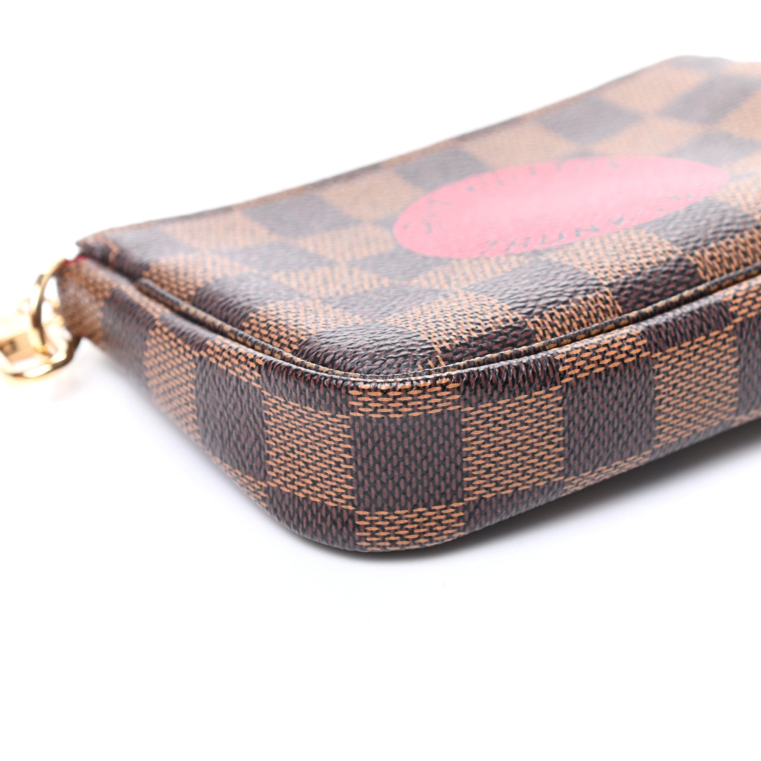 Louis Vuitton Damier Ebene Complice Trunks and Bags Mini Pochette Accessories Red 7 of 9