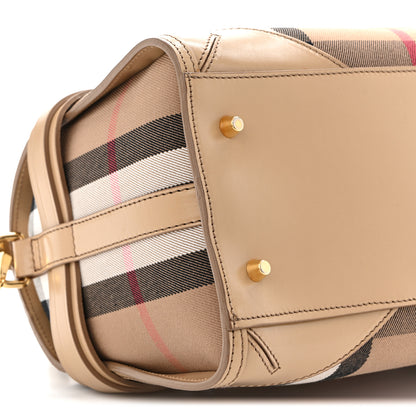 Burberry House Check Bridle Calfskin Medium Alchester Bowling Bag Trench 10 of 14