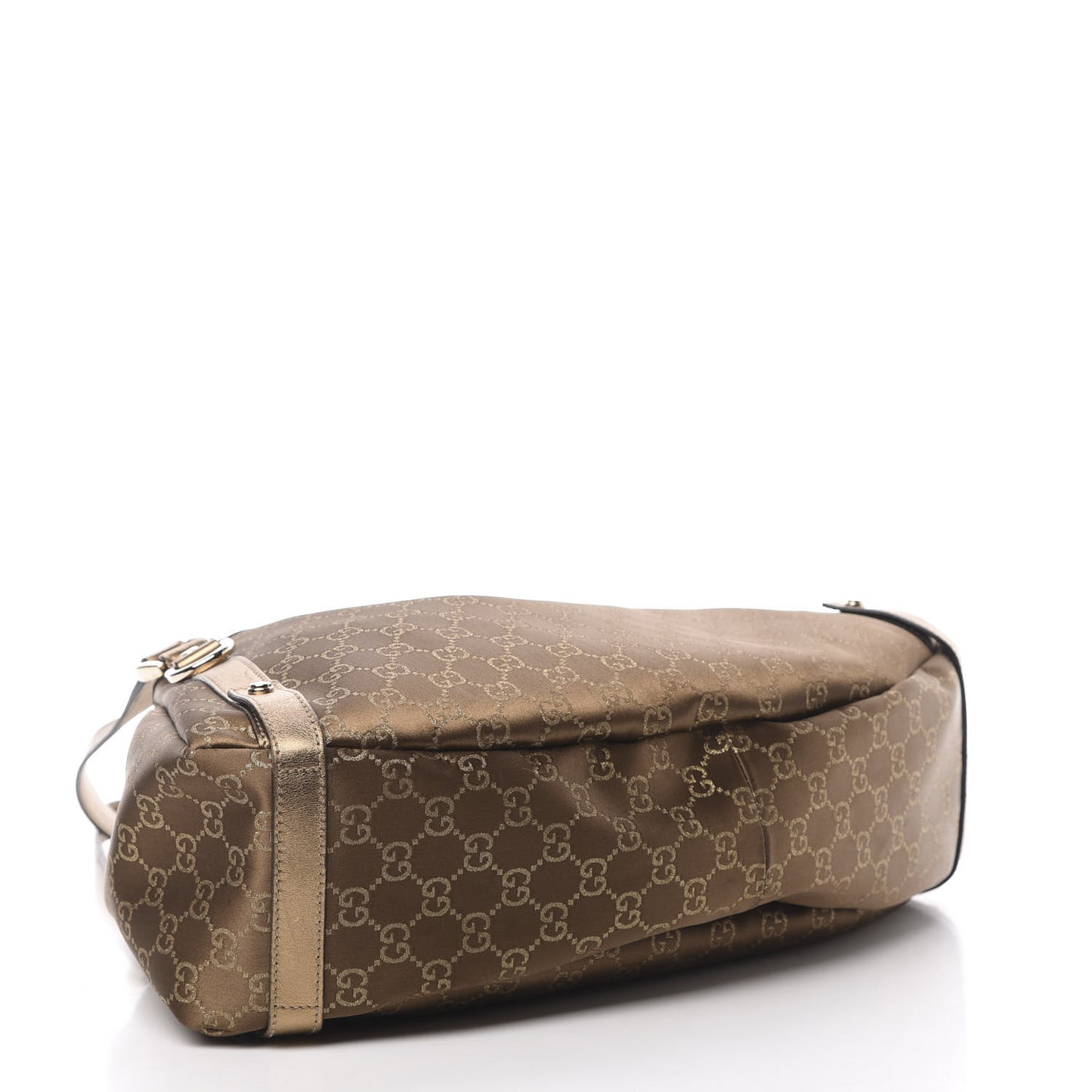 Satin Monogram Medium Abbey Shoulder Bag Bronze